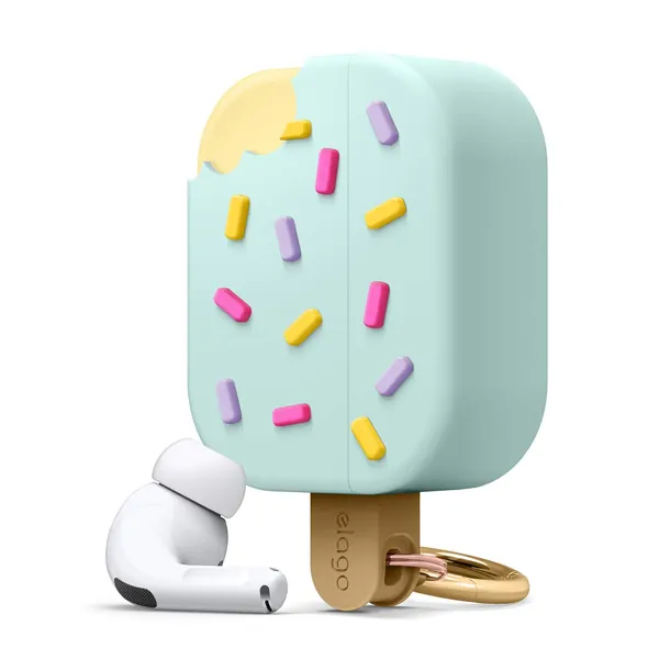 elago Ice Cream AirPods Pro Case with Keychain Designed for Apple AirPods Pro Case (Mint)