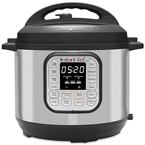Instant Pot Duo 7-in-1 Electric Pressure Cooker, Slow Cooker, Rice Cooker, Steamer, Sauté, Yogurt Maker, Warmer & Sterilizer, Includes Free App with over 1900 Recipes, Stainless Steel, 8 Quart - 8QT - Duo