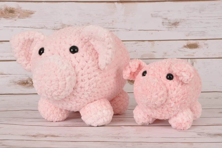 Crochet Pink Plush Pig, Handmade Amigurumi Piggy, Unique Pig Lover Gift, Crochet Animals, Farm Plush Toys, Stuff Animal Pig, Pig Themed Gift