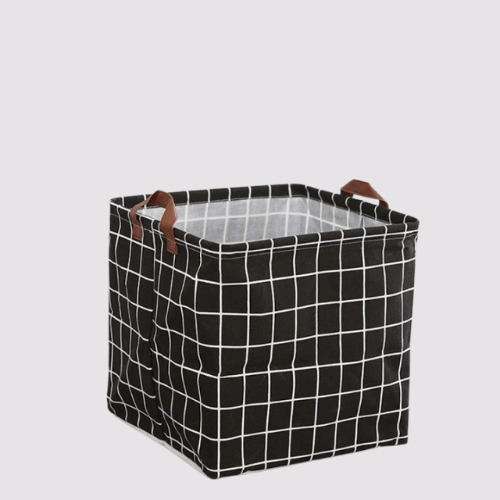 Collapsible Storage Bag - Black Criss-Cross