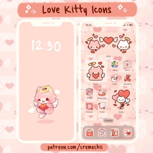 Cupid Kitty Icons