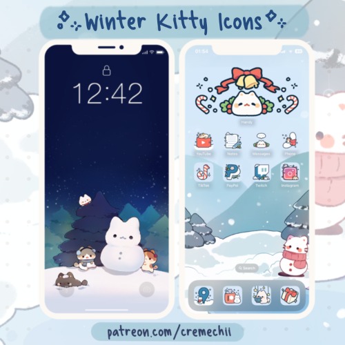 Winter Kitties Icons