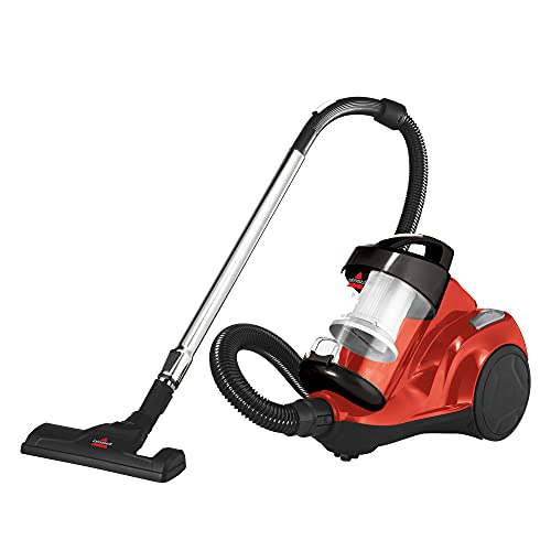 Bissell - Canister Vacuum Cleaner - Zing Bagless - Lightweight Compact - Straight Suction - Hard Floor and Low-Pile Carpet | 21565 , Red - CAN
