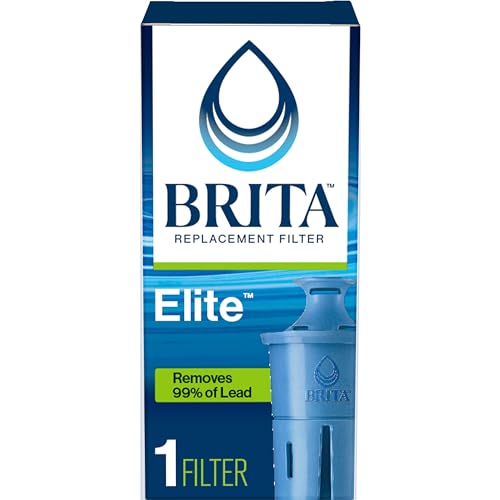 Brita Elite Water Filter Replacement for Pitchers and Dispensers, BPA-Free, Reduces 99% of Lead, Lasts Six Months or 120 Gallons, Includes 1 Pitcher Replacement Filter - 1 Count