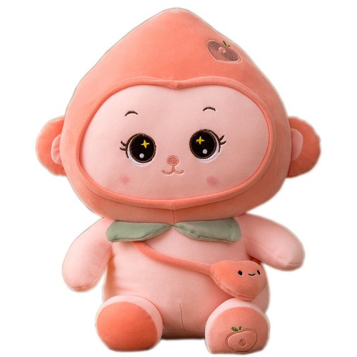 Pink Peach Monkey: Cute, Squishy, New! - Pink / 25cm