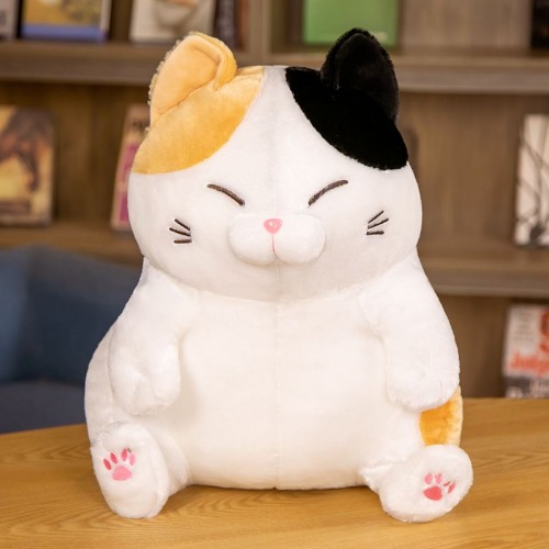 Japanese Lucky Cat Soft Plush - White / 30cm