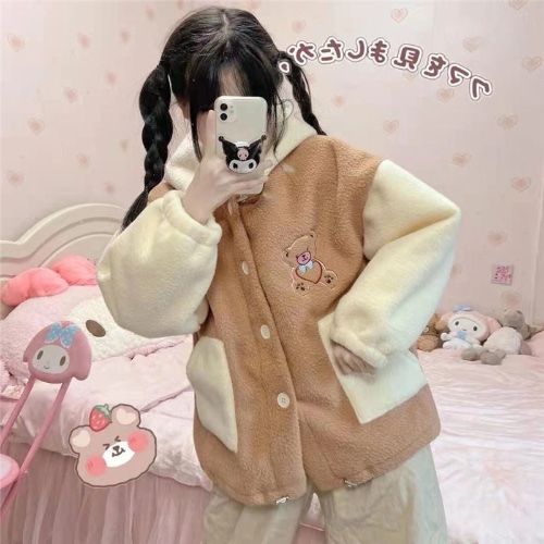 Tiny Teddy Fur Hoodie | Khaki / L