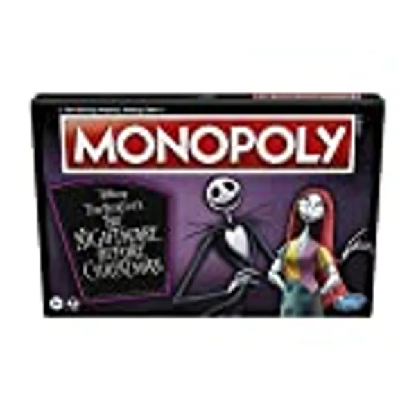 Monopoly: Disney Tim Burton's The Nightmare Before Christmas Edition Board Game, Fun Family Game, Board Game for Kids Ages 8 and Up