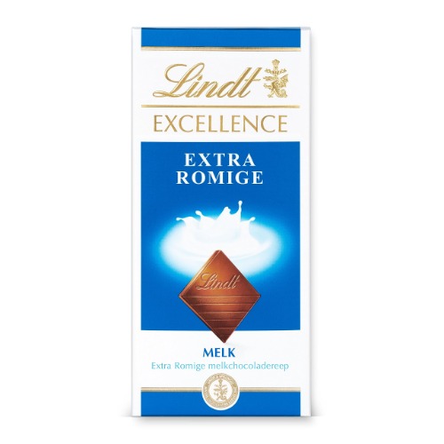 Lindt EXCELLENCE Melkchocoladereep extra romig 100 gram