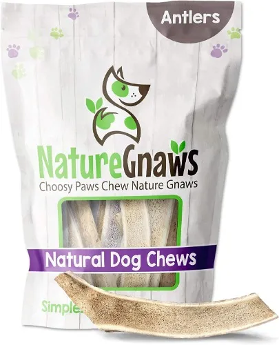 Amazon.com : Nature Gnaws Antlers for Dogs - Premium Natural Deer and Elk Antler Chews - Long Lasting Dog Chews for Aggressive Chewers - Mix of Split and Whole : Pet Supplies