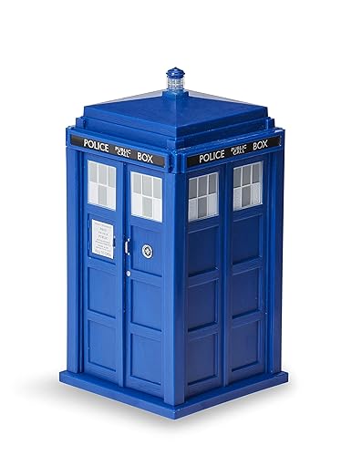 Doctor Who Electronic Tardis Talking Money Bank - Features Speech & Sound Effects, Flashing Lantern Light & Opening Front Doors - Deposit Coin Inside Police Box - Bigger On The Inside!