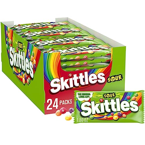 SKITTLES Sour Summer Chewy Candy Bulk Assortment, 24 Ct Bulk Candy Box - Sours