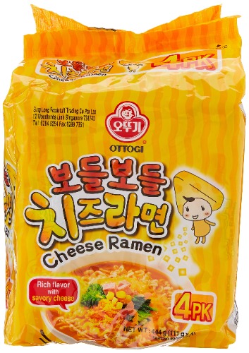Ottogi Cheese Ramen Noodle 4 Packets, 444 g