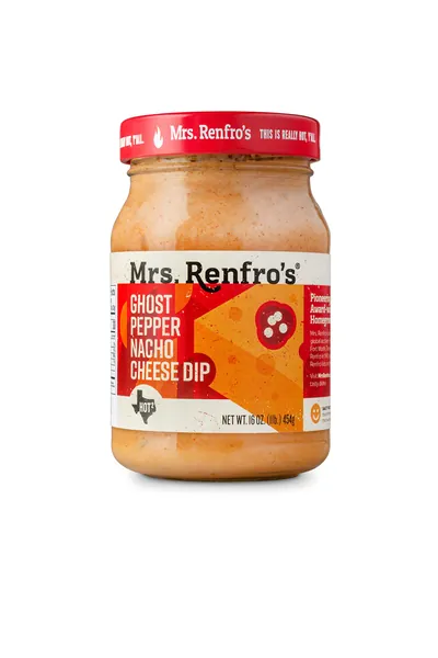 Mrs. Renfros Ghost Pepper Nacho Cheese Dip Gluten-free (16-oz. jars, 2-pack) - 1 Pound (Pack of 2) Ghost Pepper