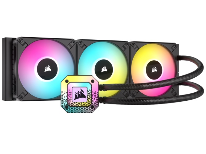 CORSAIR iCUE H150i ELITE CAPELLIX XT Liquid CPU Cooler - AF120 RGB ELITE Fans - 360mm Radiator - Intel LGA 1851,1700, 1200, 115X, 2066 / AMD AM5, AM4