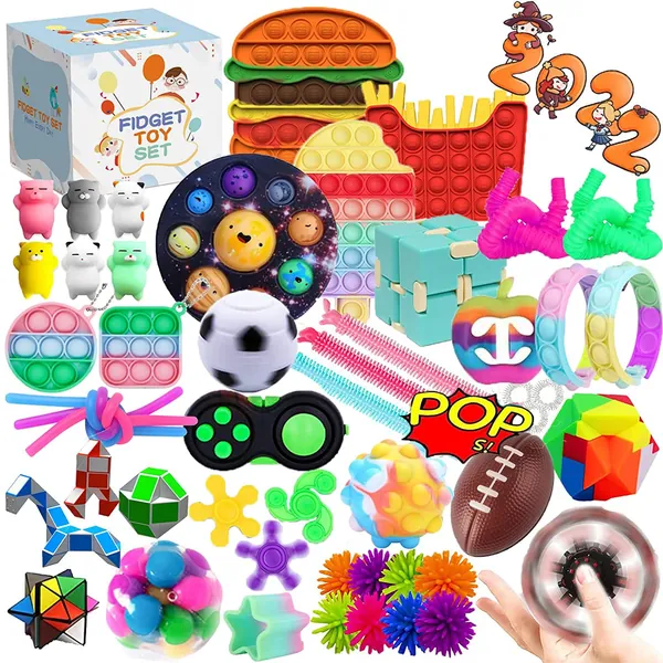 Sensory Toys Set Fidget Toys Pack, Stressabbau & Angstlinderung Handspielzeug für Erwachsene und Kinder, Sensory Fidget Toy Bag für autistische ADHS Kinder Mädchen - Toy Pack A5
