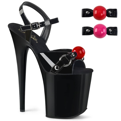 Pleaser FLAMINGO 809GB | Black / Patent / 5UK