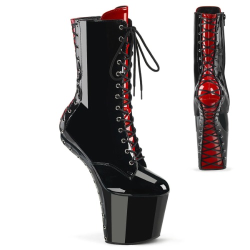 Pleaser CRAZE 1040FH | Black-Red / Patent / 5UK