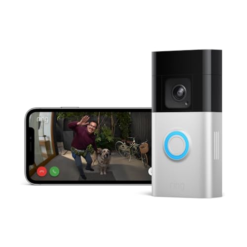 Ring Battery Video Doorbell Pro by Amazon | Wireless Video Doorbell Security Camera with Head-To-Toe View, 3D Motion Detection, Colour Night Vision, Wifi, 30-day free trial of Ring Protect - Doorbell
