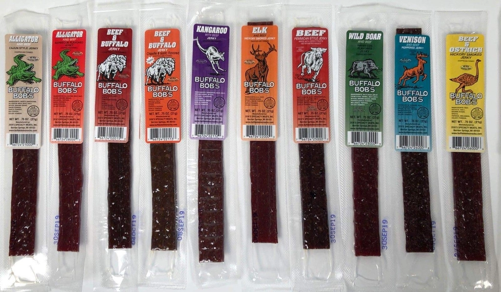 Buffalo Bob's 10 Piece Gourmet Exotic Jerky Assortment