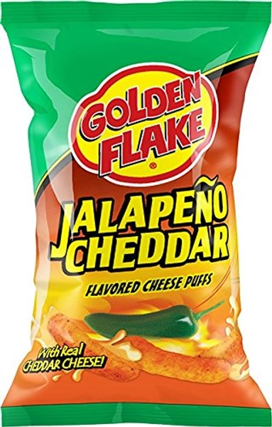 Golden Flake Jalapeño Cheese Puffs 5 oz Bags (4 Packs)
