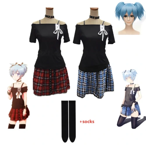 30.69US $ 50% OFF|Anime Assassination Classroom Shiota Nagisa Cosplay Costume Girl Punk Uniforms Full Set Halloween Outfits With Socks - Cosplay Costumes - AliExpress