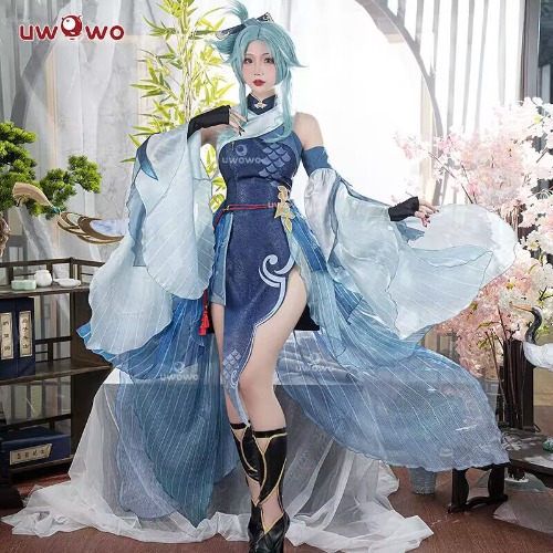 【In Stock】Uwowo Genshin Impact Madame Ping Liyue Adepti Adeptus Cosplay Costume - L