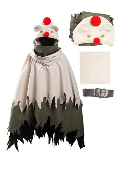 Yuffie Kisaragi Cosplay Costume Cape Moogle Cloak Game Outfit Remake Armour Women - Medium - Grey