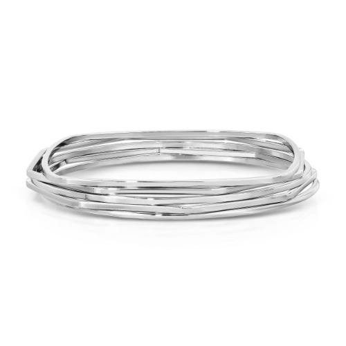 Skinny Bangle Set - SILVER
