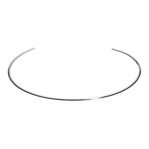 Thin Round Choker - Silver