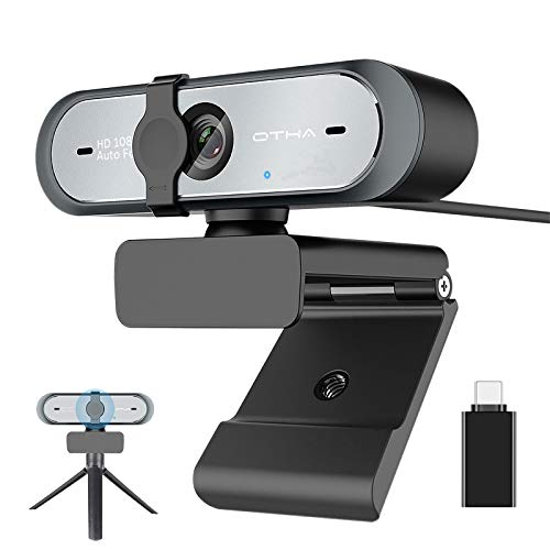 AUCARY Webcam, Autofokus 1080P 60FPS PC Webcam mit Dual Mikrofon, Automatischer Lichtkorrektur, Geräuschunterdrückung, für Video-Streaming, Konferenz, Spiele - M9 pro
