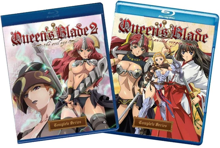 Queen's Blade: Complete Series 1 & 2 (Ep 1-24 + OVA's ) 4 Disc Blu-Ray set - Blu-ray, Anamorphic, Dubbed, Color