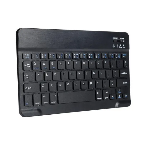 Ultra Slim Wireless Bluetooth Aluminum Gaming Keyboard - Black