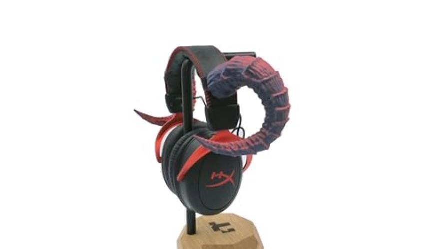 Ram Horns Attachment for Headset, Gaming and Streaming Headset Accessories, cosplay, gaming streamer gift, goat horns, bull horns (Purple/Black) - Purple/Black