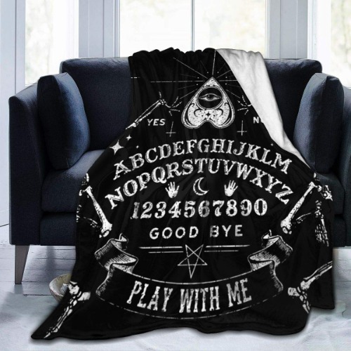 Ultra-Soft Bedding Set Flannel Fleece Witch Blanket Throw for Couch Ouija Boards Vintage Blanket Throw Perfect Ouija Board Decor -Three Size 60" x50