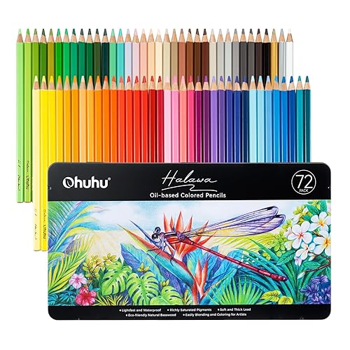 Ohuhu Colored Pencils: 72 Oil-Based Drawing Pencils