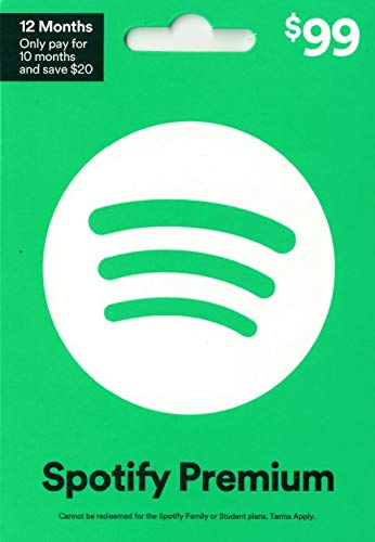 Spotify Annual Gift Card $99 - 99 - Standard
