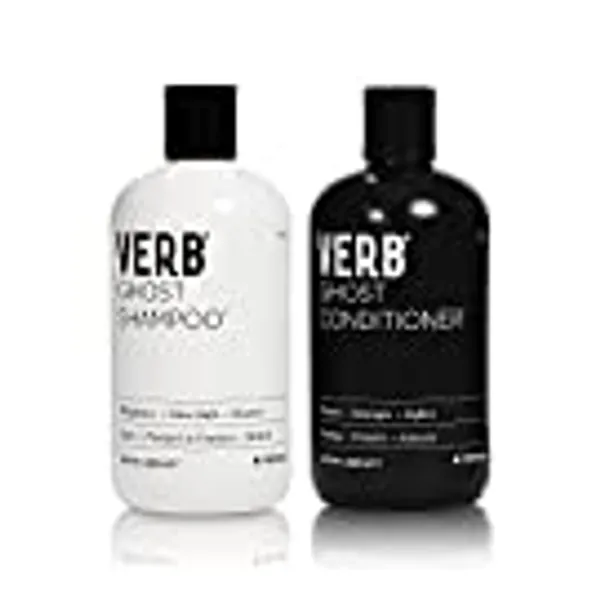 Verb Ghost Shampoo & Conditioner Duo – Vegan Shampoo and Conditioner Set –– Weightless, Anti-Frizz Hydrating Shampoo and Conditioner Promotes Shine and Strength