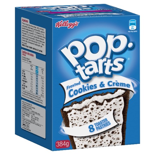 Kellogg's Pop-Tarts Cookies and Cream Toaster Pastries 384g, 8 count (Pack of 1)