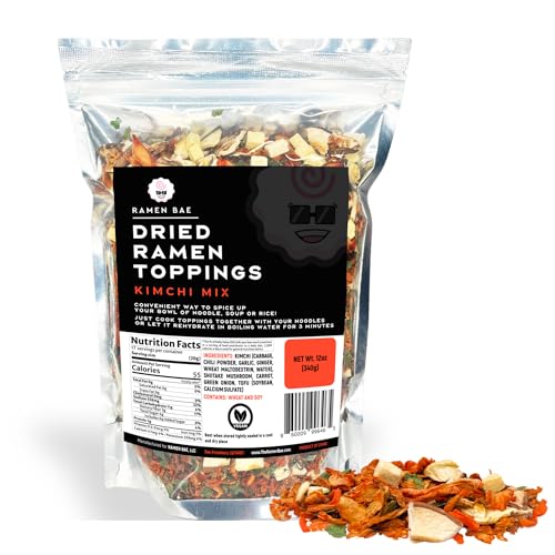 The Ramen Bae - Kimchi Mix, Dried Ramen Toppings - Ramen Toppers - 14oz - Kimchi Mix - 14 Ounce (Pack of 1)