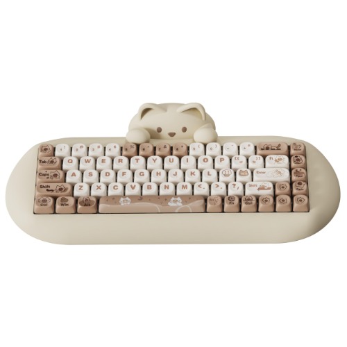 YUNZII C68 Wireless Mechanical Keyboard (Milk Switch，Brown - Brown