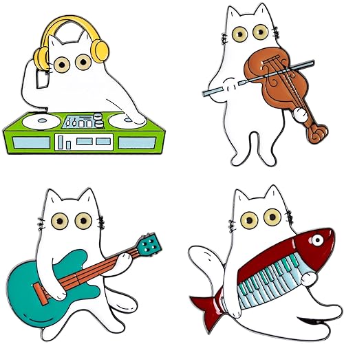 cat band enamel pins
