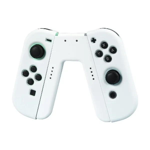Joy-Con Charging Grip Compatible with Nintendo Switch Controllers,MYCHEER Comfort Joycon Grip Controllers Portable Gradient V-Shaped Handle for Switch Joy-con ,Speed Charge While Play (White)