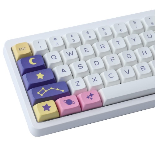 JOMKIZ Keycaps,132 Keys PBT Keycaps Set Constellation XDA Profile Dye Sublimation Customized US Layout Keycaps for with Cherry MX Switches Mechanical Keyboards
