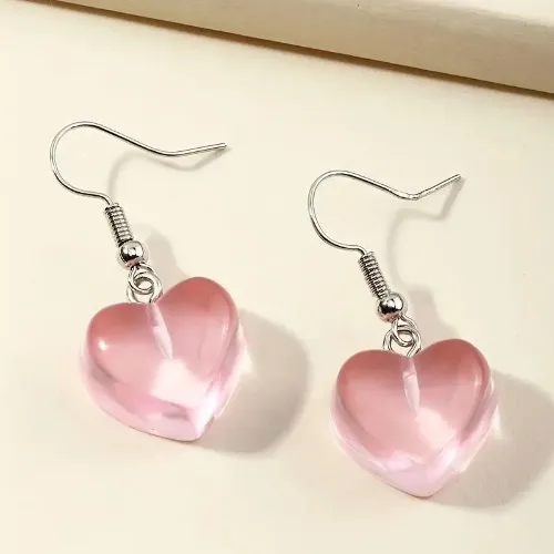 Pink Heart Earrings! ♡