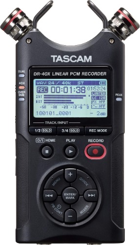 Tascam DR-40X draagbare viertrack audiorecorder en USB-interface