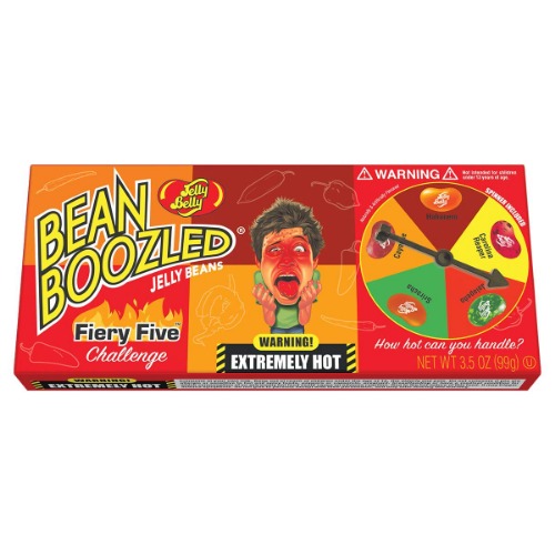 Jelly Belly Candy Jelly BeansBoxBoozledFieryFive, Red - Spicy 3.5 ounces