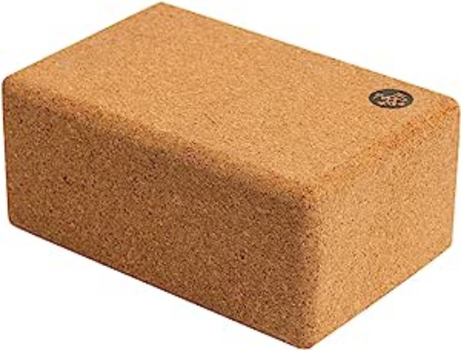 Manduka Yoga Cork Block – Supportive, Sustainable Cork with Non-Slip Surface, Exercise Accessory for Yoga, Pilates, and General Fitness - 3" x 4" x 8.5" (Pack of 2)