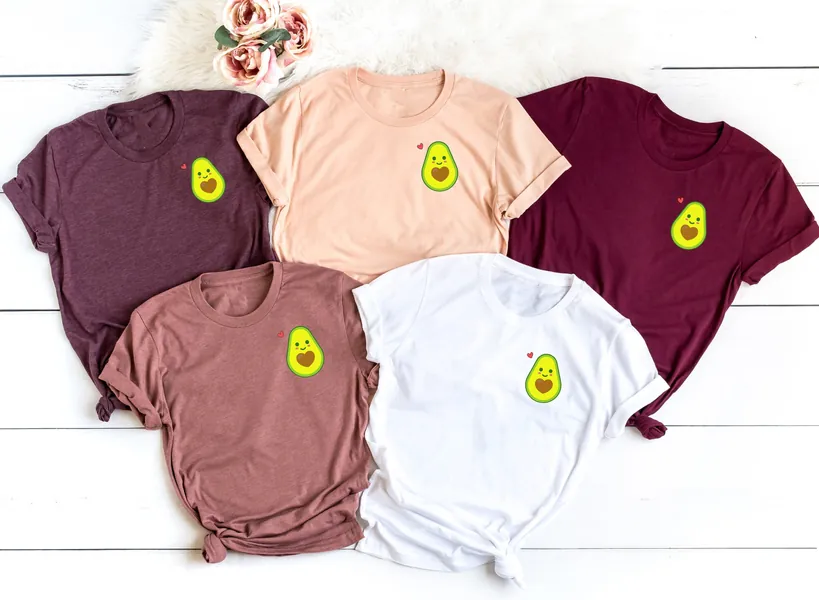 Pocket Avocado Shirt, Cute Avocado Shirt, Valentines Day Shirt, Cute Gift for her, Valentine Gift, Avocado Pocket Shirt for Avocado Lover