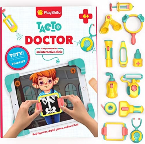 Tacto Doctor by Playshifu (Kit+App) : Interactive Educational AR Doctor Role Play kit for Kids Age 4+ | STEM Learning, Operation Simulation, and Birthday Gifts for Boys & Girls (Device not Included)